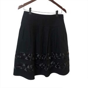 Tristan Black Wool A line Skirt Size 6